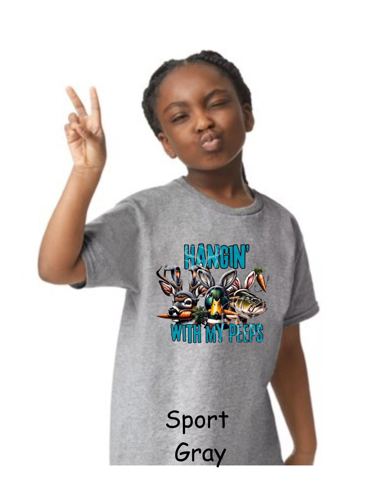 Youth/Toddler Hanging with my Peeps- Hunting/Fishing t-shirt