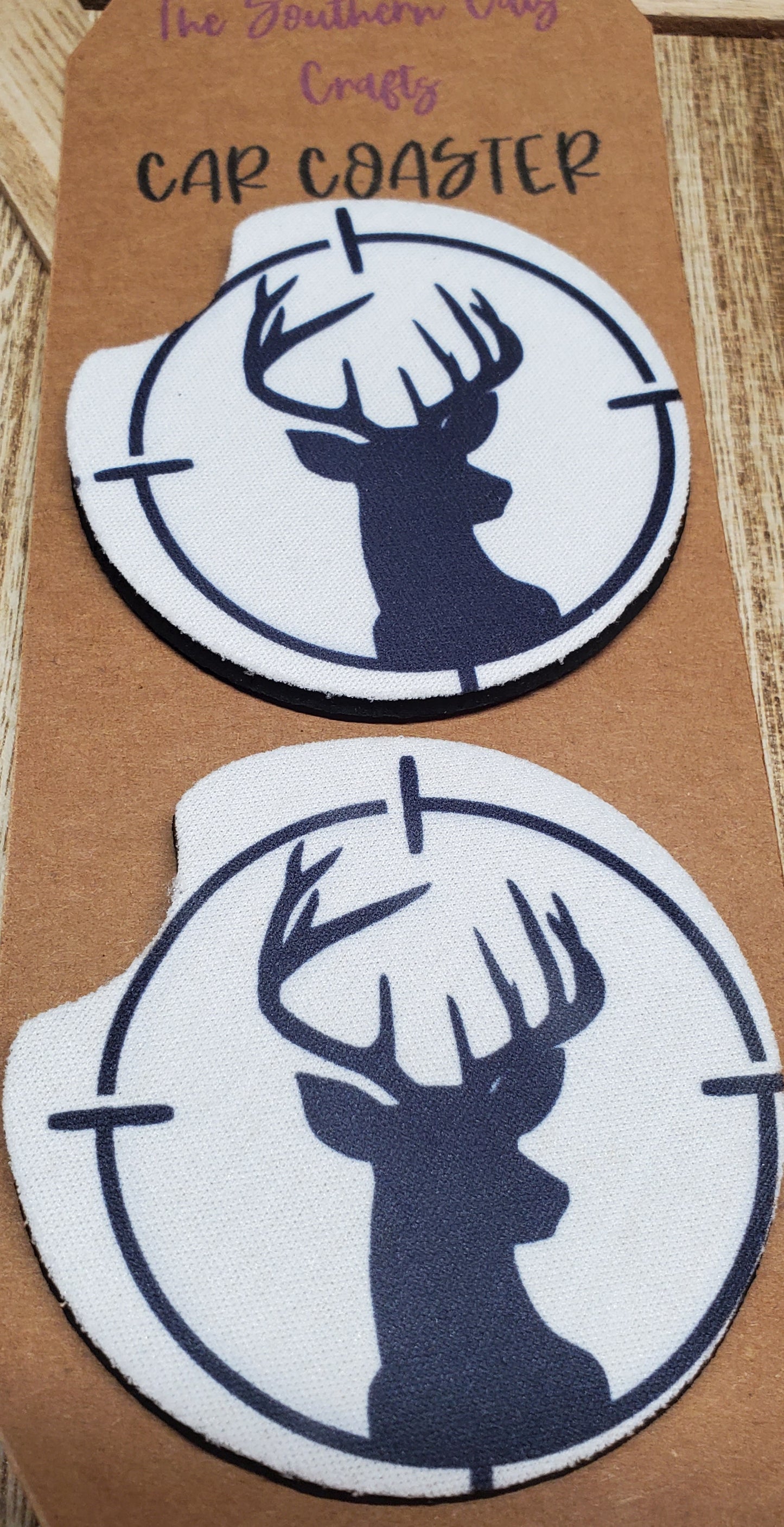 Buck in Sight Car Coasters