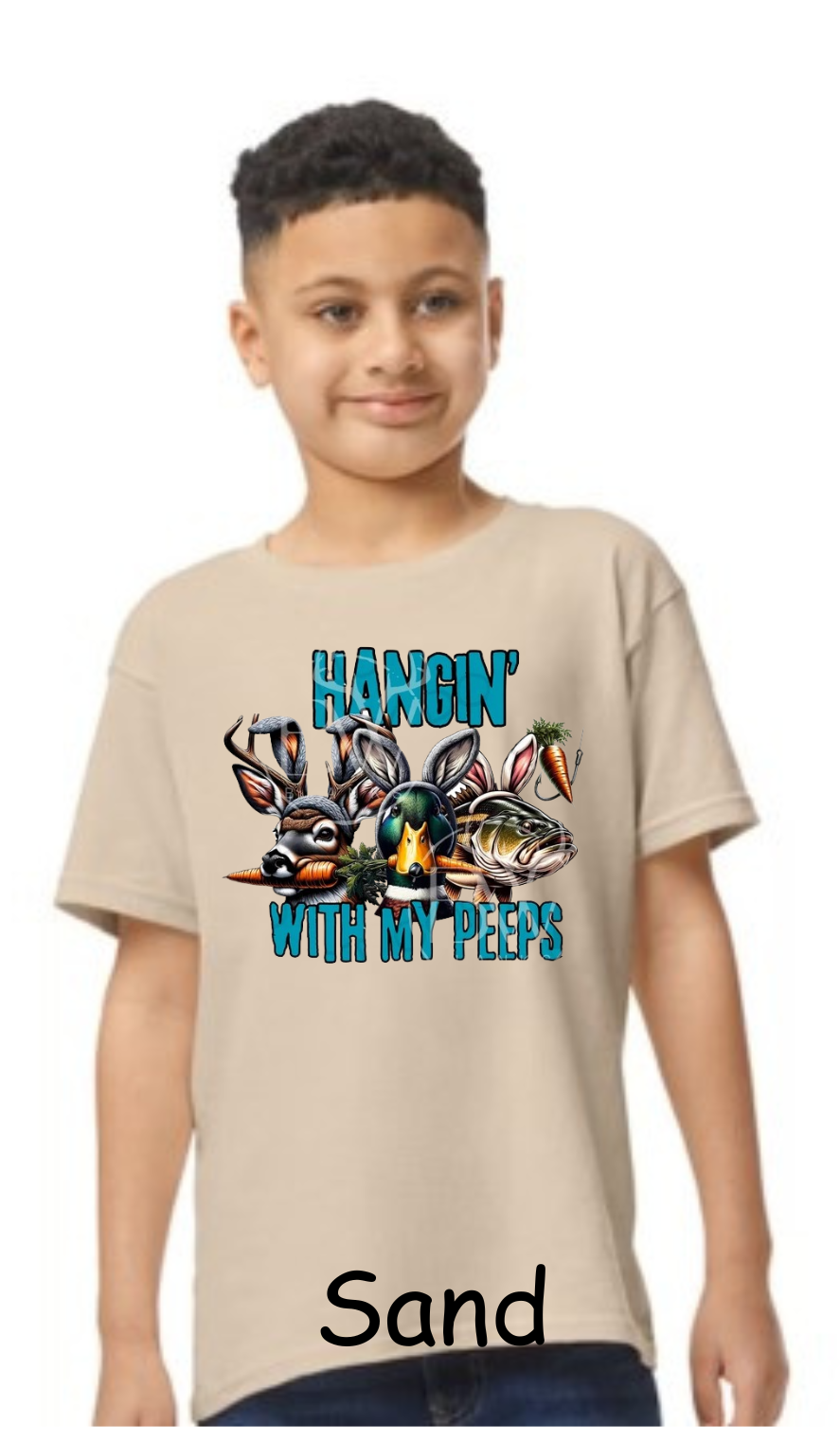 Youth/Toddler Hanging with my Peeps- Hunting/Fishing t-shirt