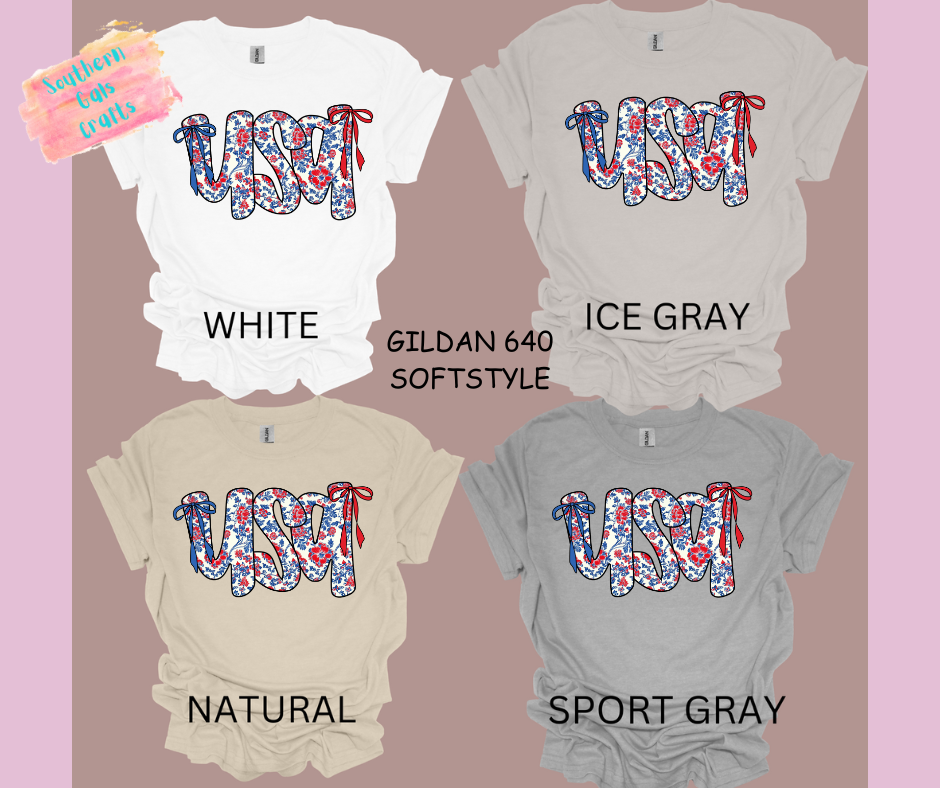 USA FLORAL T-SHIRT