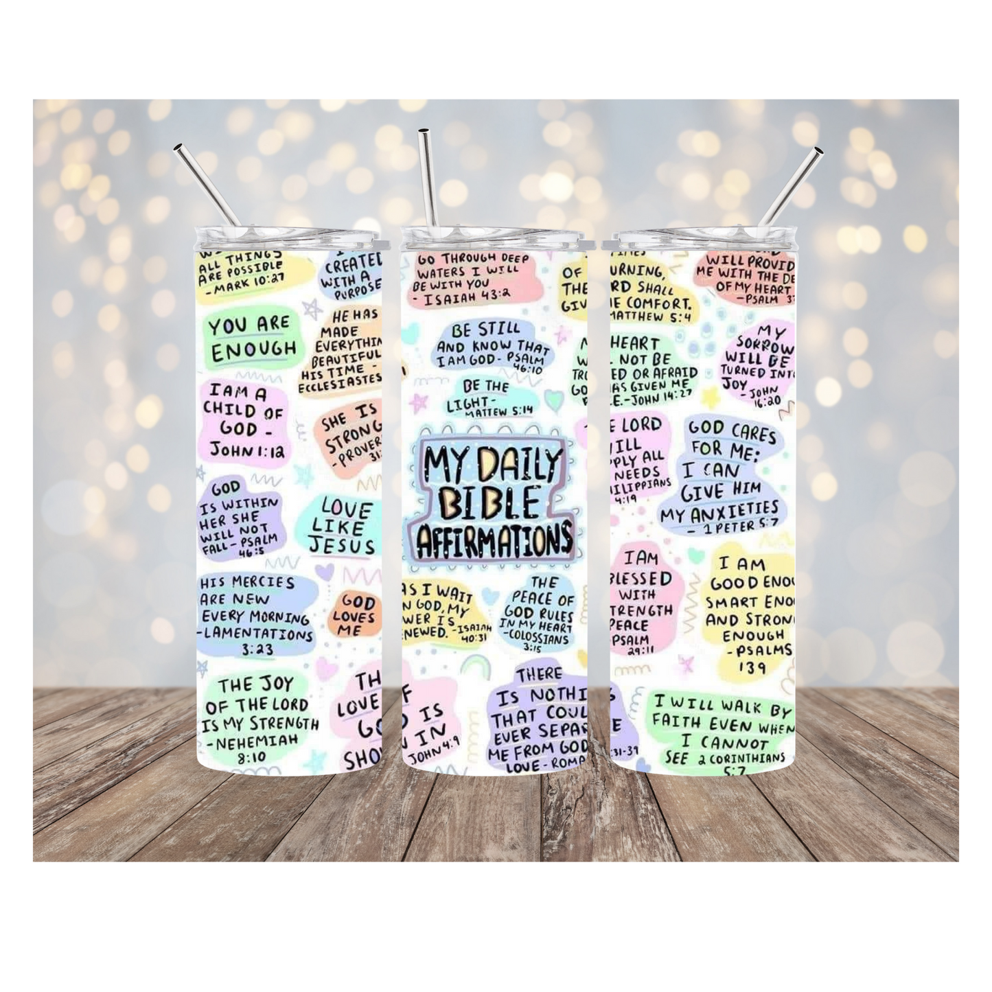 Bible Affirmations tumbler