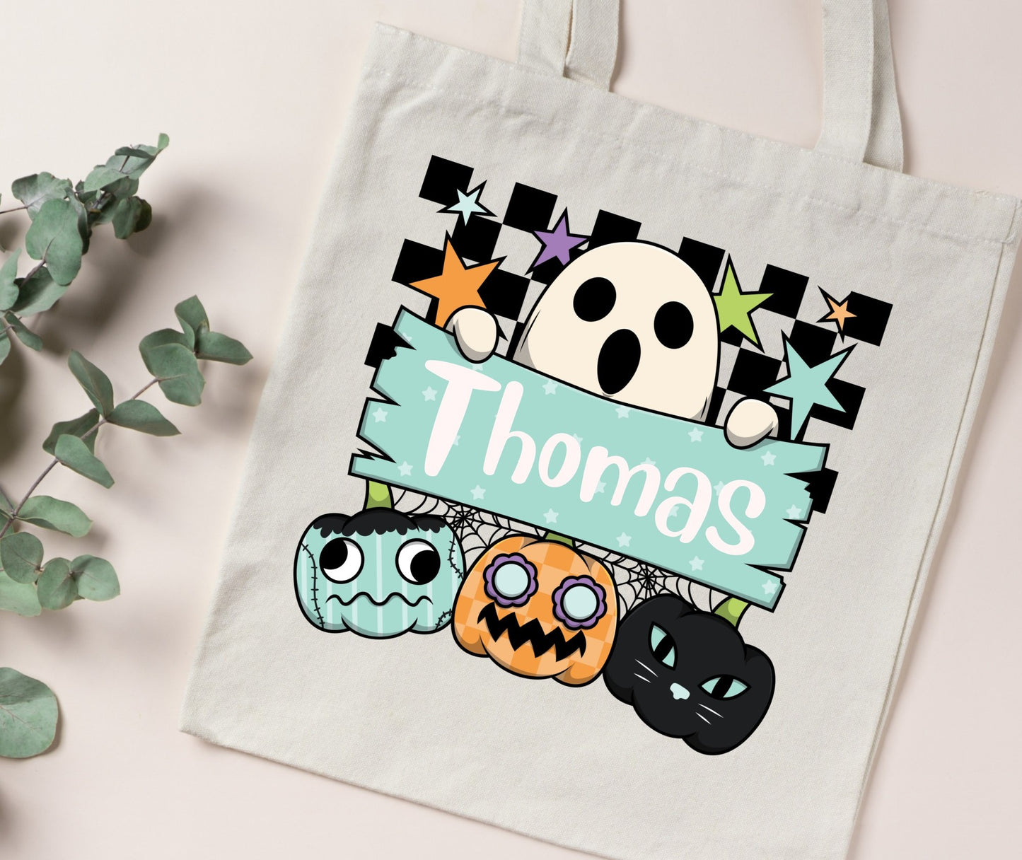 Custom Halloween Name treat bag