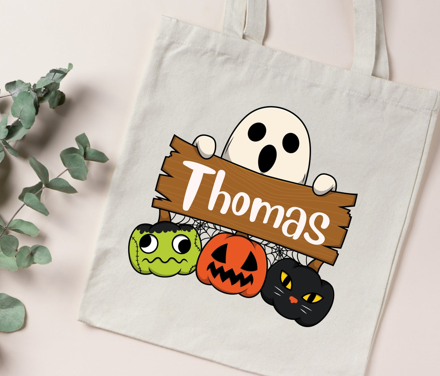 Custom Halloween Name treat bag