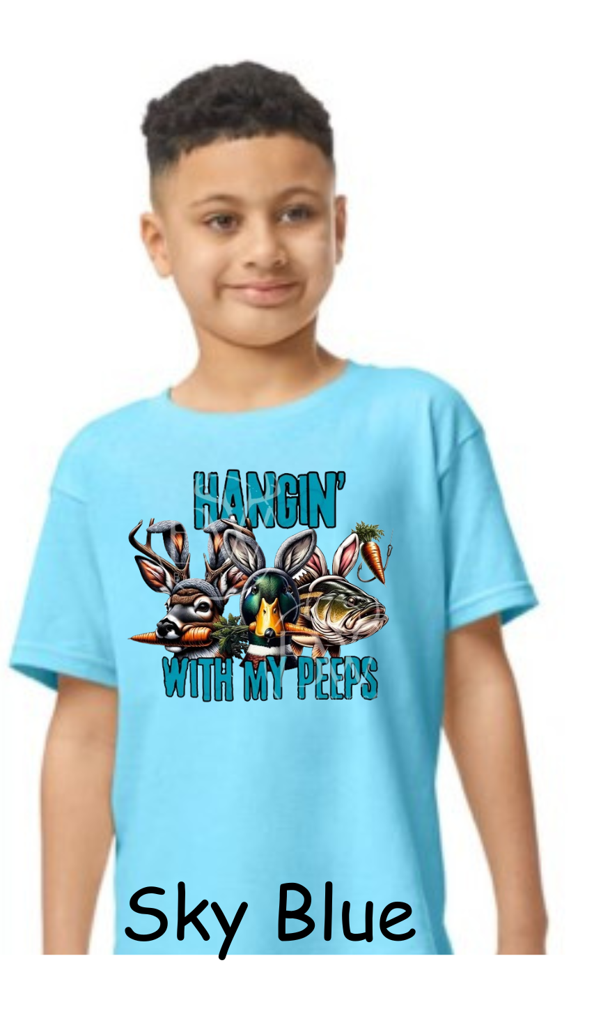 Youth/Toddler Hanging with my Peeps- Hunting/Fishing t-shirt