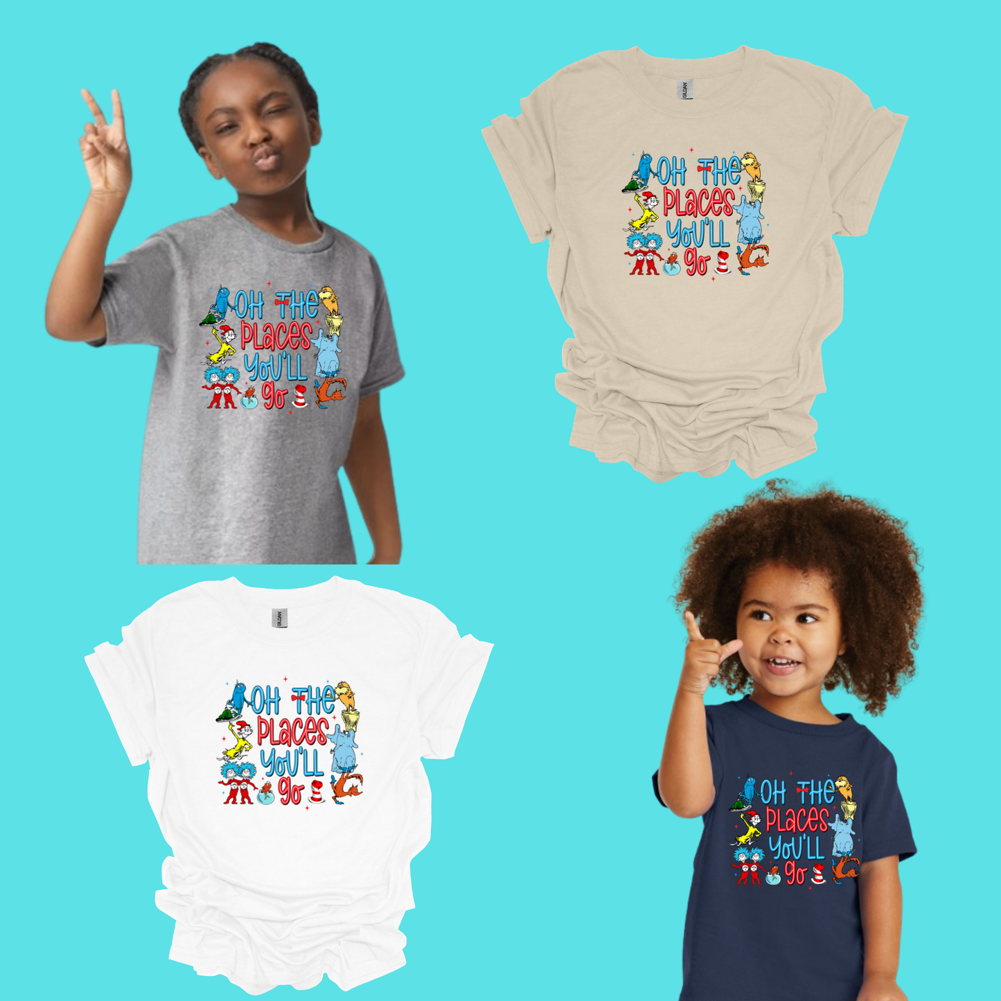 OH THE PLACES YOU WILL GO youth T-SHIRT