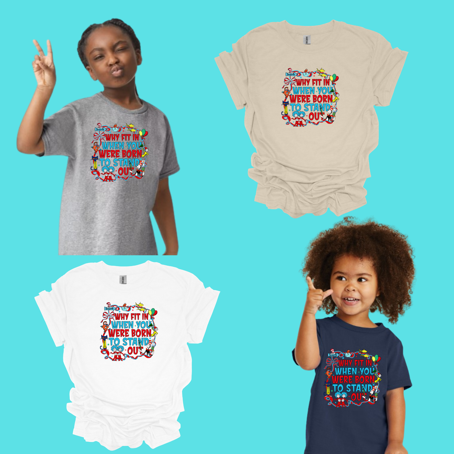 WHY FIT IN WHEN YOU WERE BORN TO STAND OUT youth T-SHIRT