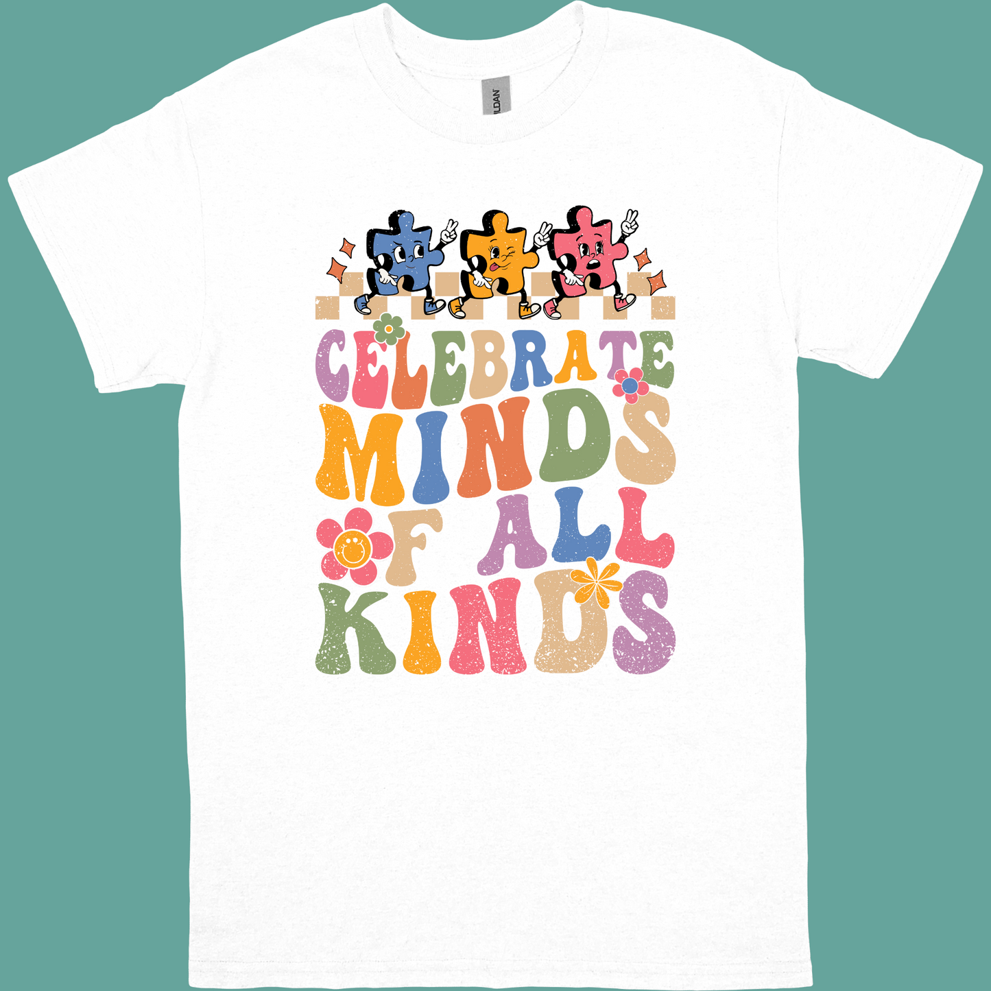 CELEBRATE MINDS OF ALL KINDS ADULT/YOUTH TSHIRT