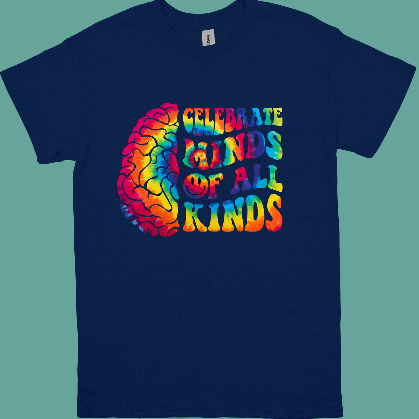 CELEBRATE MINDS OF ALL KINDS TYE DIE ADULT/YOUTH TSHIRT