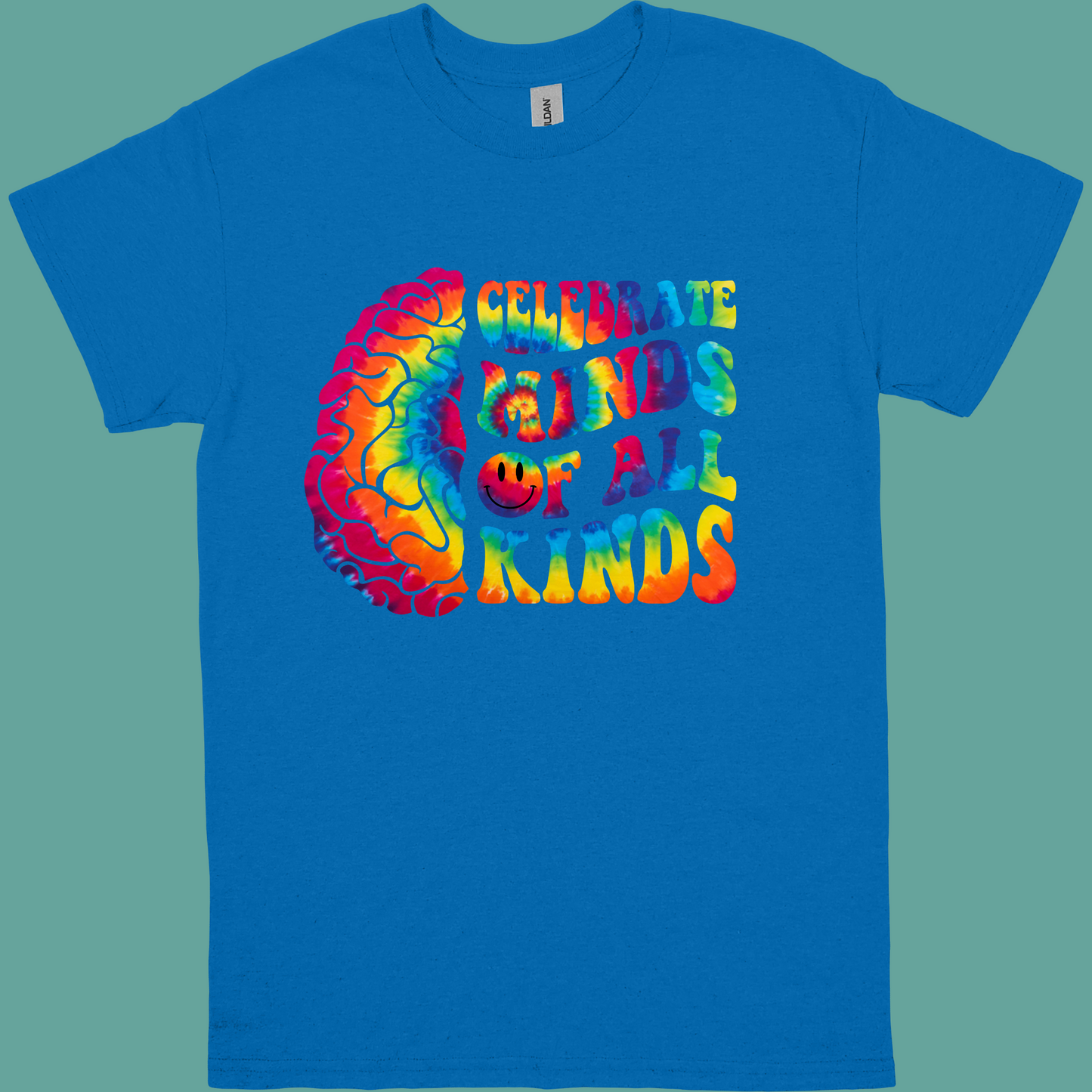 CELEBRATE MINDS OF ALL KINDS TYE DIE ADULT/YOUTH TSHIRT