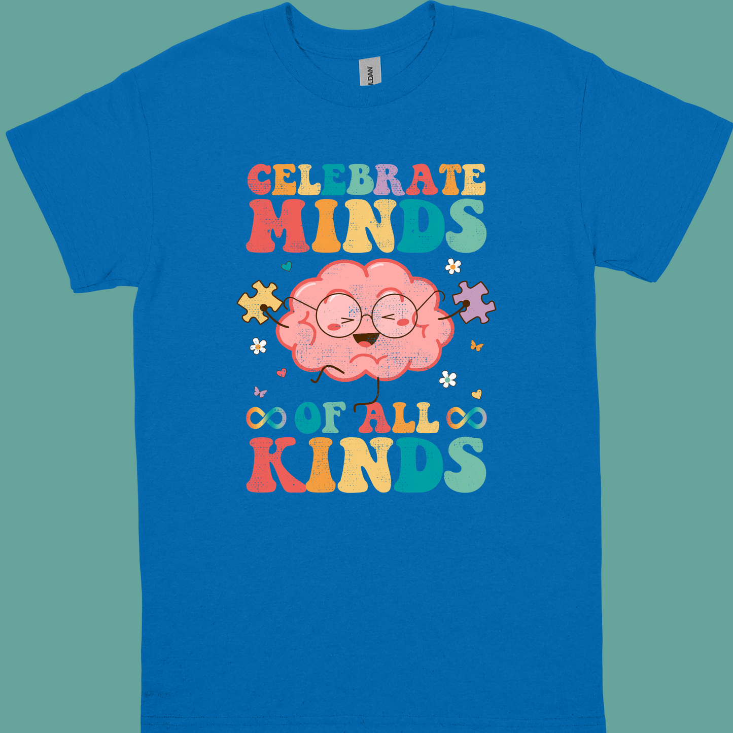 CELEBRATE MINDS OF ALL KINDS (GROOVY) ADULT/YOUTH TSHIRT