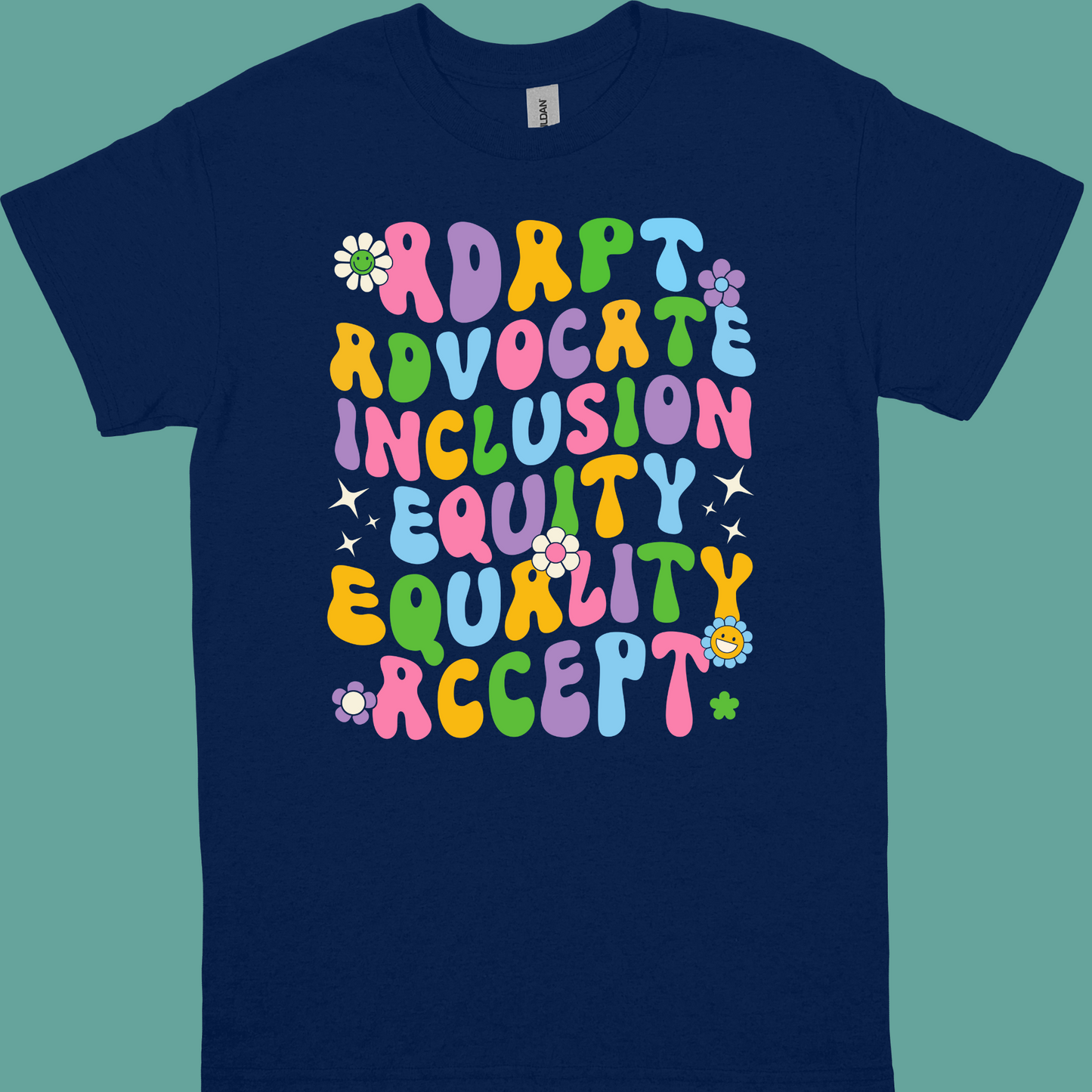 ADAPT ADVOCATE INCLUSION EQUITY EQUALITY ACCEPT ADULT/YOUTH TSHIRT