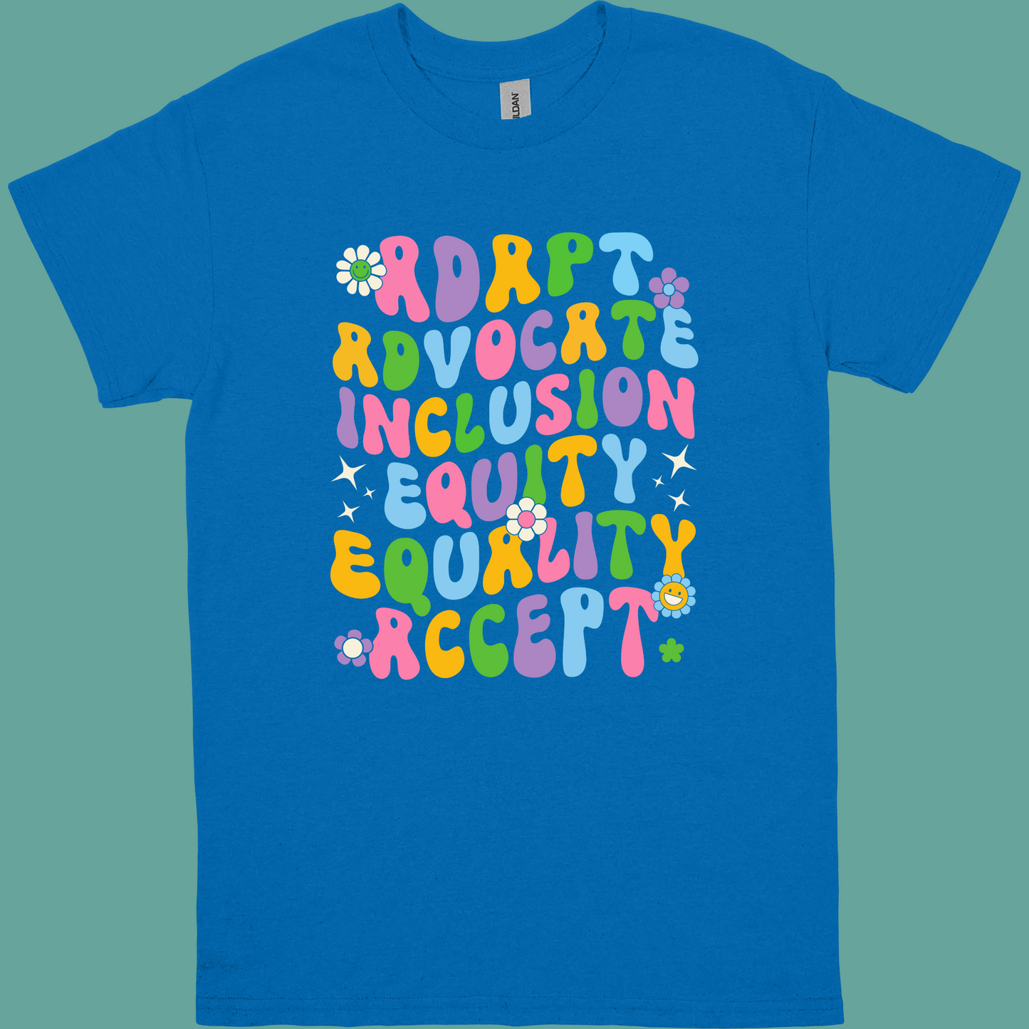 ADAPT ADVOCATE INCLUSION EQUITY EQUALITY ACCEPT ADULT/YOUTH TSHIRT