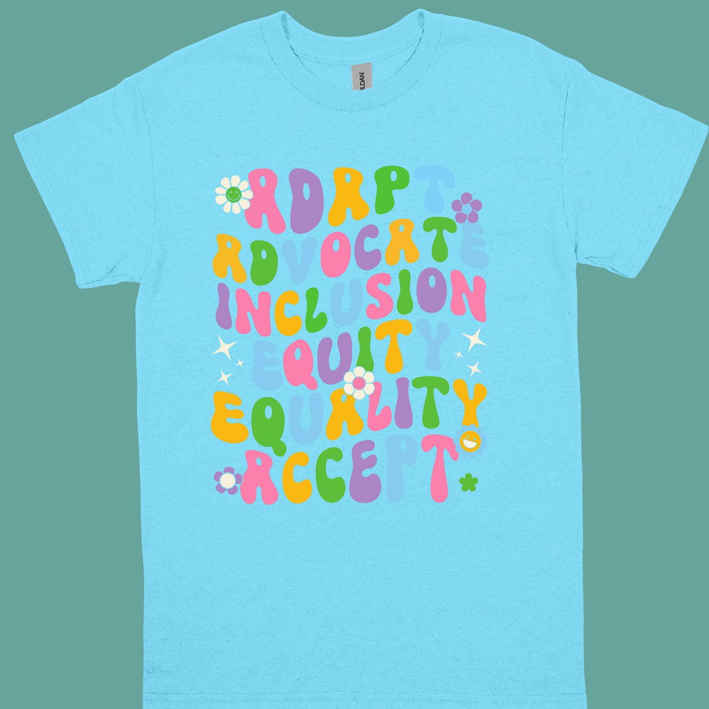 ADAPT ADVOCATE INCLUSION EQUITY EQUALITY ACCEPT ADULT/YOUTH TSHIRT
