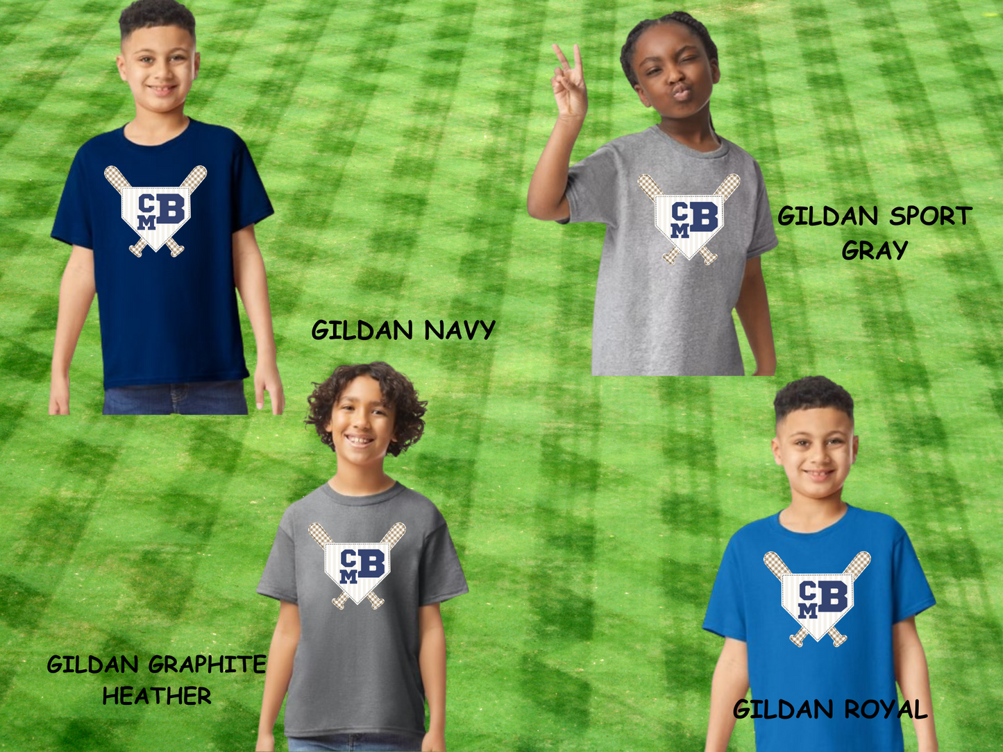 PERSONALIZED YOUTH BASEBALL FRAME T-SHIRT