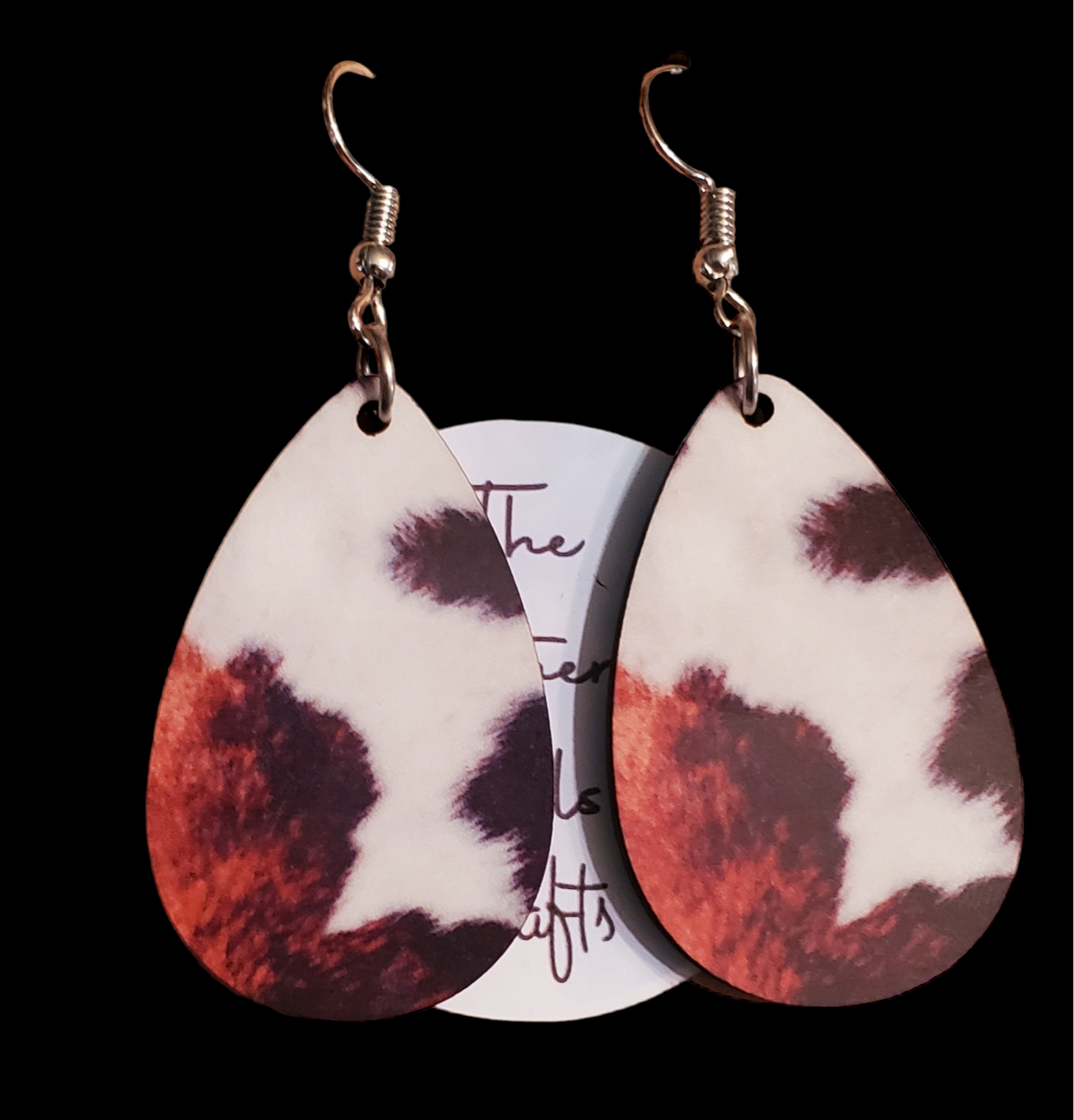 Cowhide Teardrop Earrings
