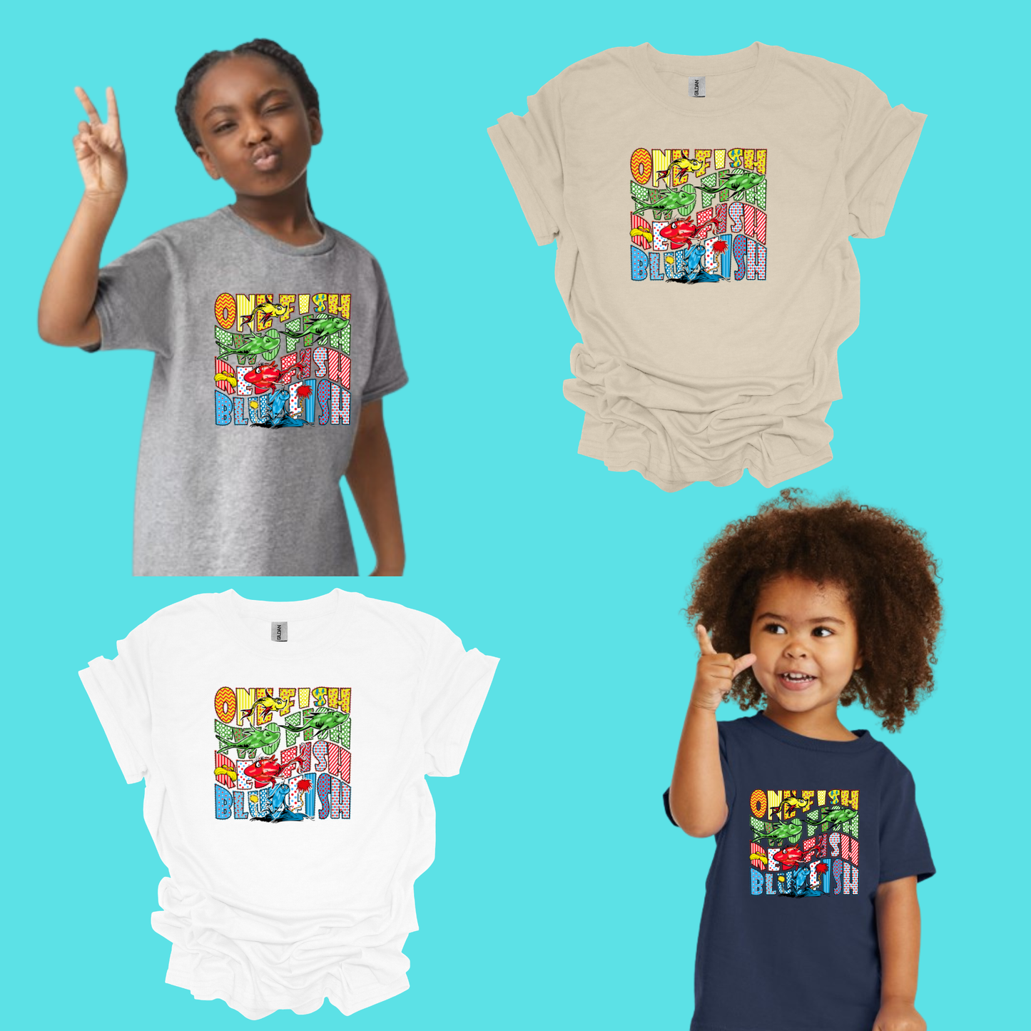 ONE FISH TWO FISH youth T-SHIRT