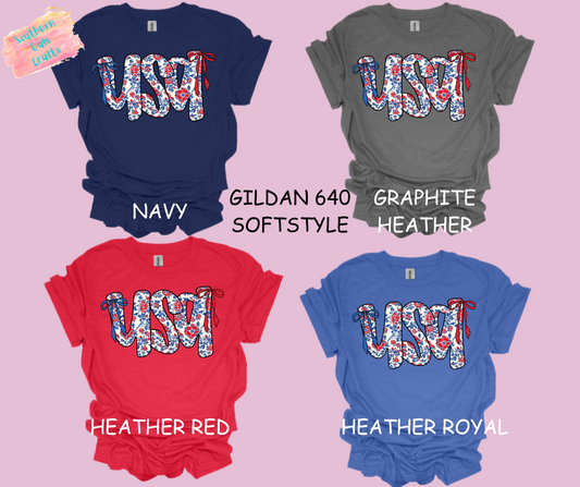 USA FLORAL T-SHIRT