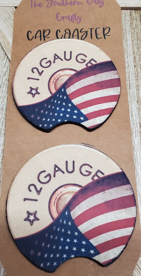 12 Gauge/Flag Car Coasters