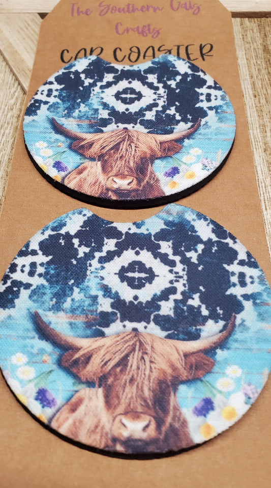 Western Scene Car Coasters