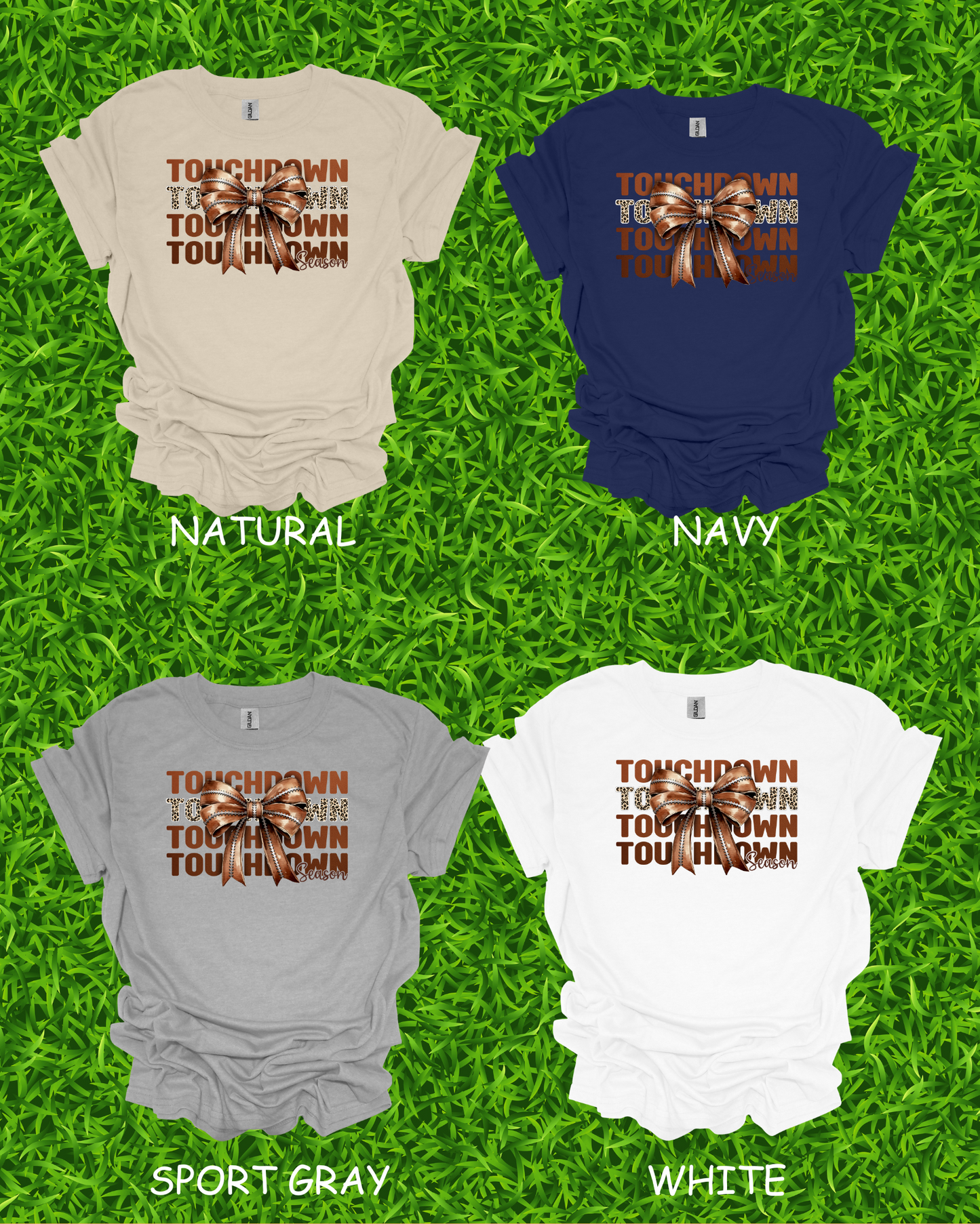 TOUCHDOWN SEASON BOW T-SHIRT