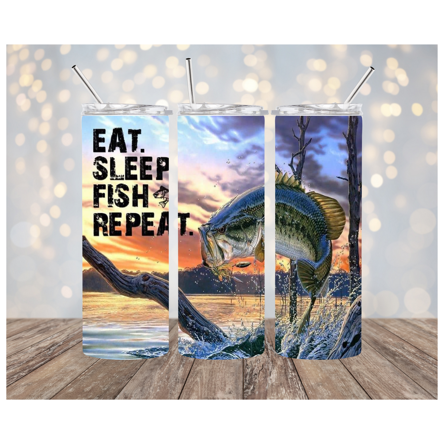 EAT SLEEP FISH REPEAT Tumbler