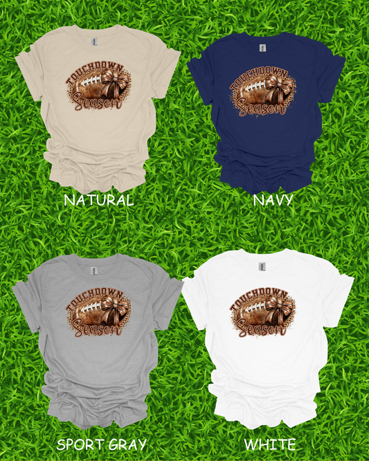 YOUTH TOUCHDOWN SEASON FOOTBALL BOW T-SHIRT