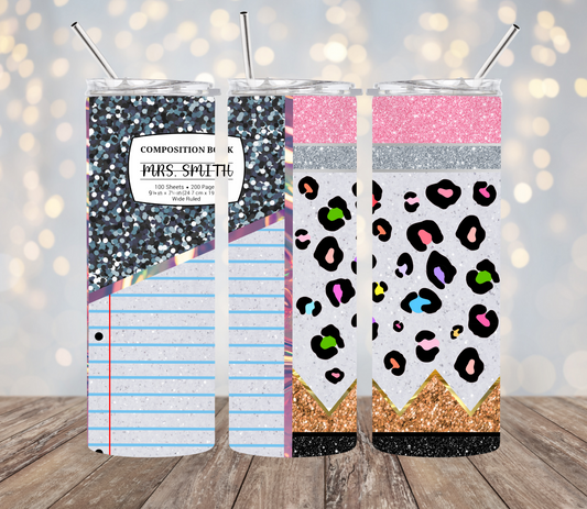 TEACHER COMPOSITION NOTEBOOK  20 oz Tumbler