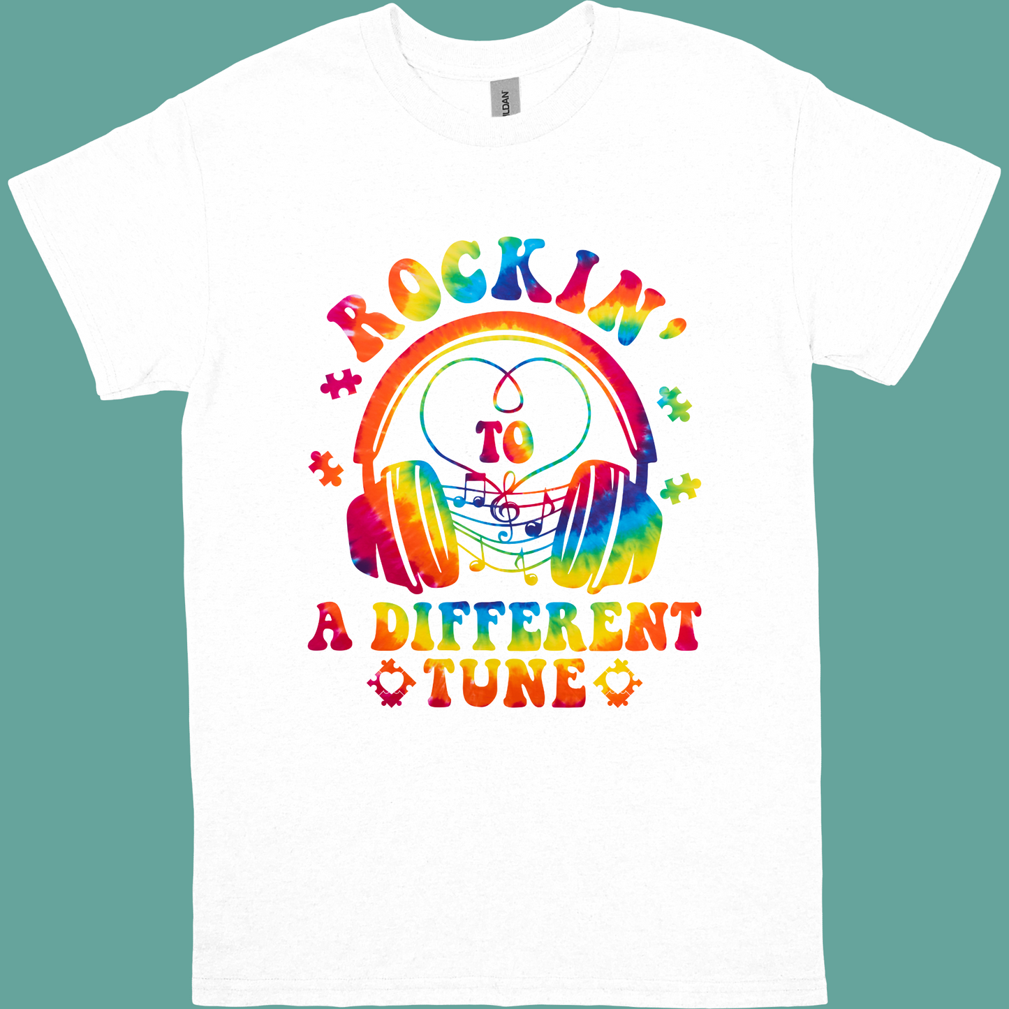 ROCKIN TO DIFFERENT TUNE ADULT/YOUTH TSHIRT