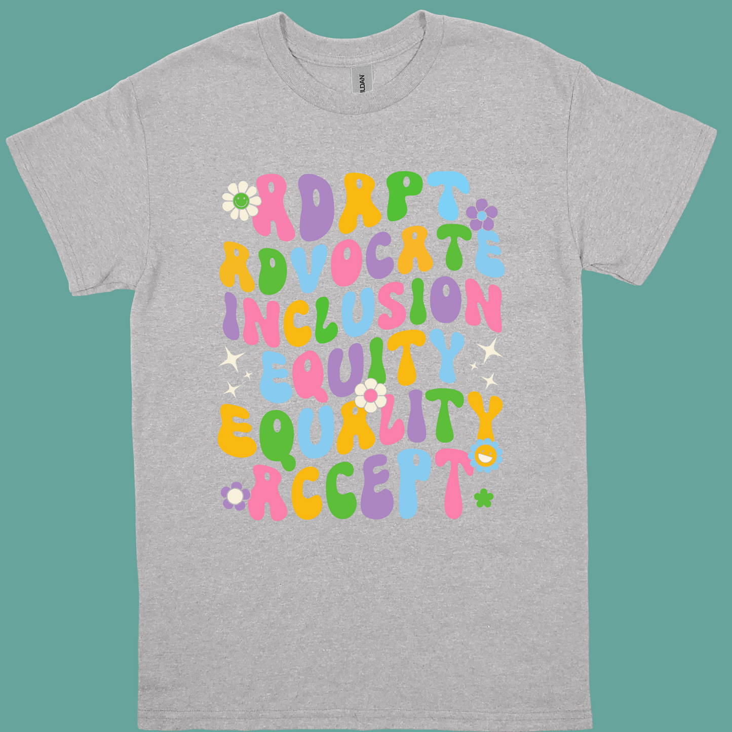 ADAPT ADVOCATE INCLUSION EQUITY EQUALITY ACCEPT  ADULT/YOUTH TSHIRT