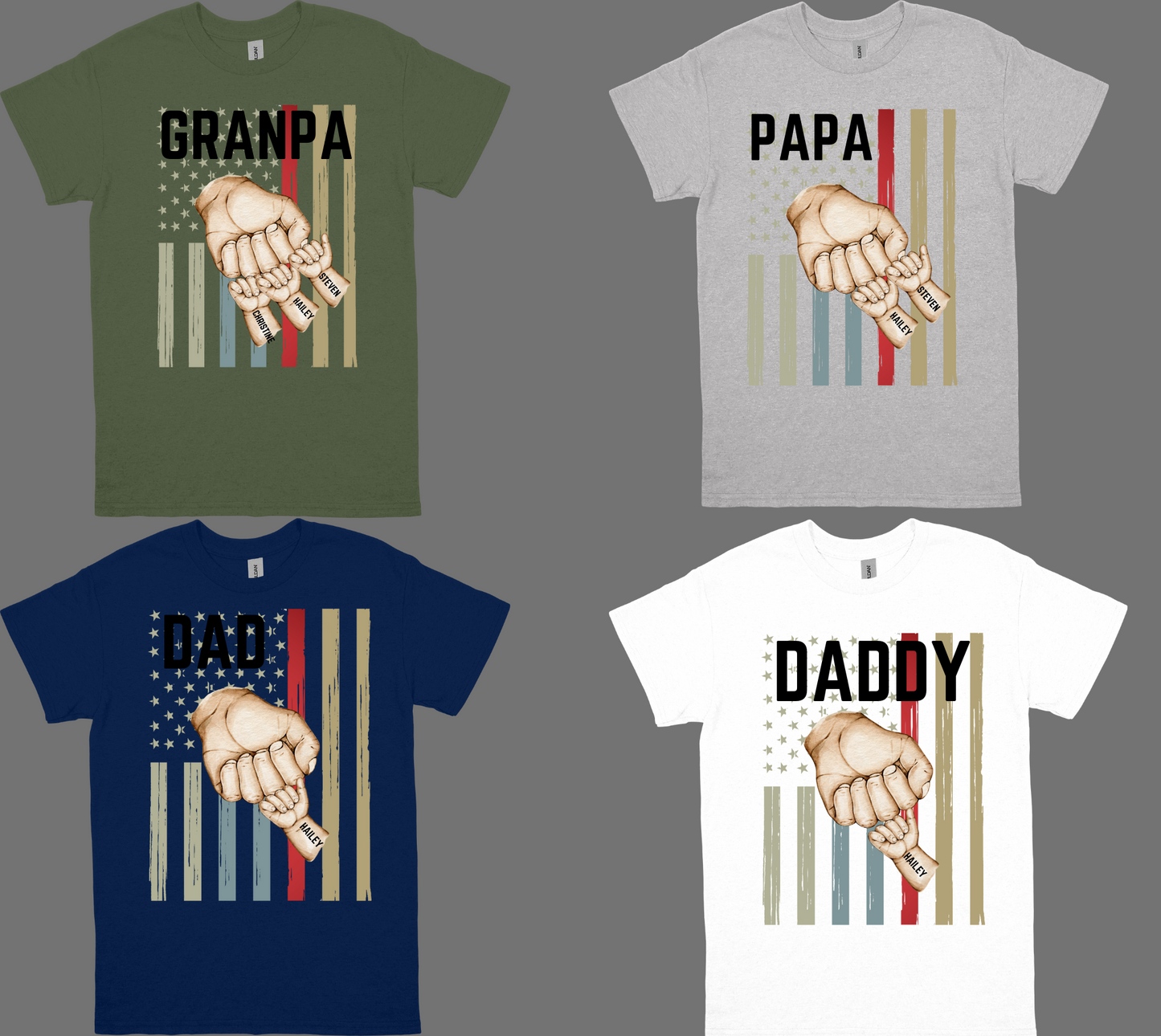 DAD FIST BUMP FLAG T-shirt