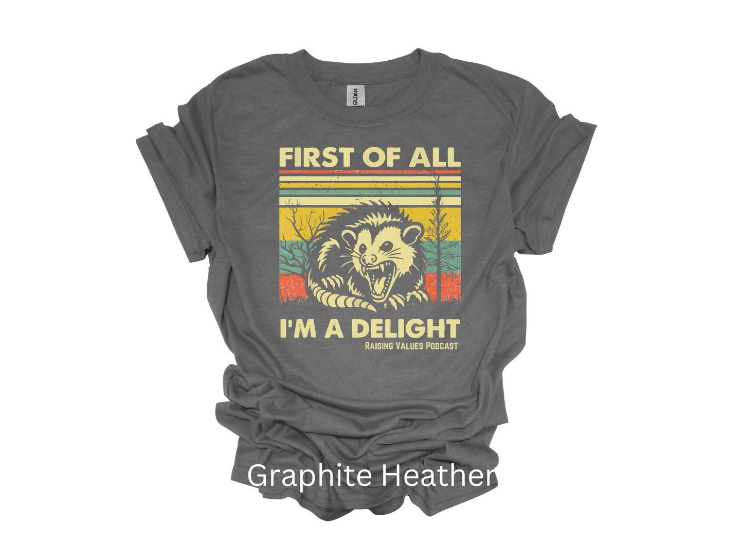 Raising Values First of all I'm a Delight t-shirt