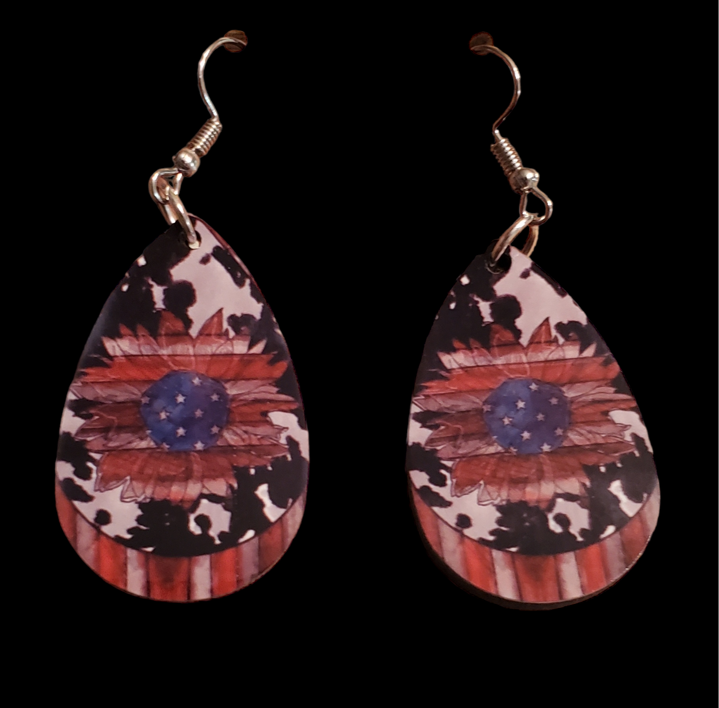 Sunflower Flag Teardrop Earrings