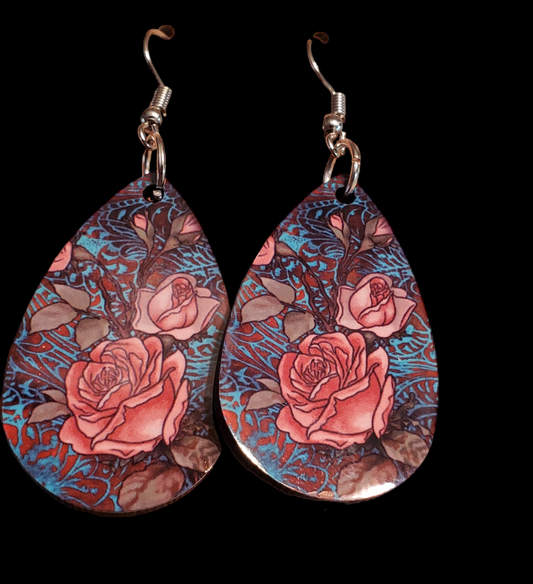 Spring Floral Teardrop Earrings