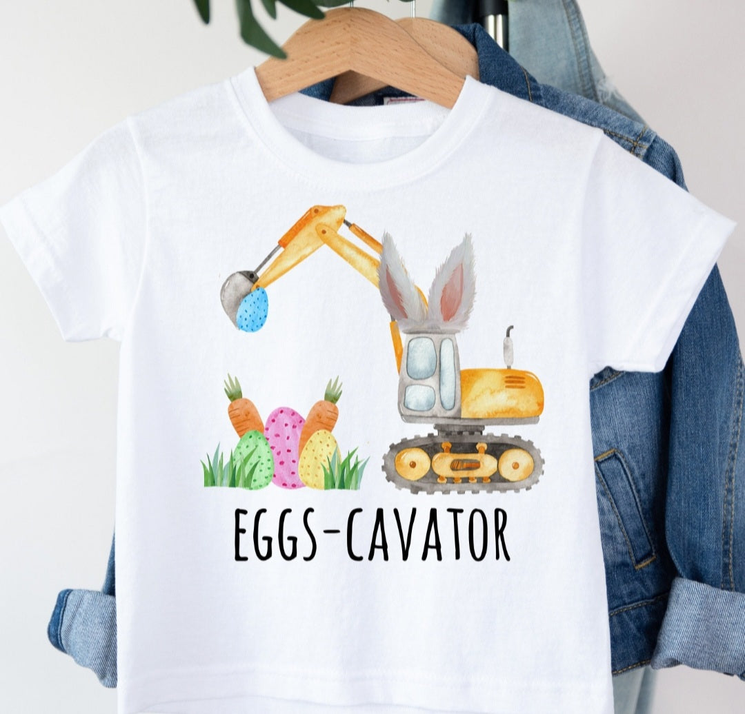 Eggs-Cavator t-shirt