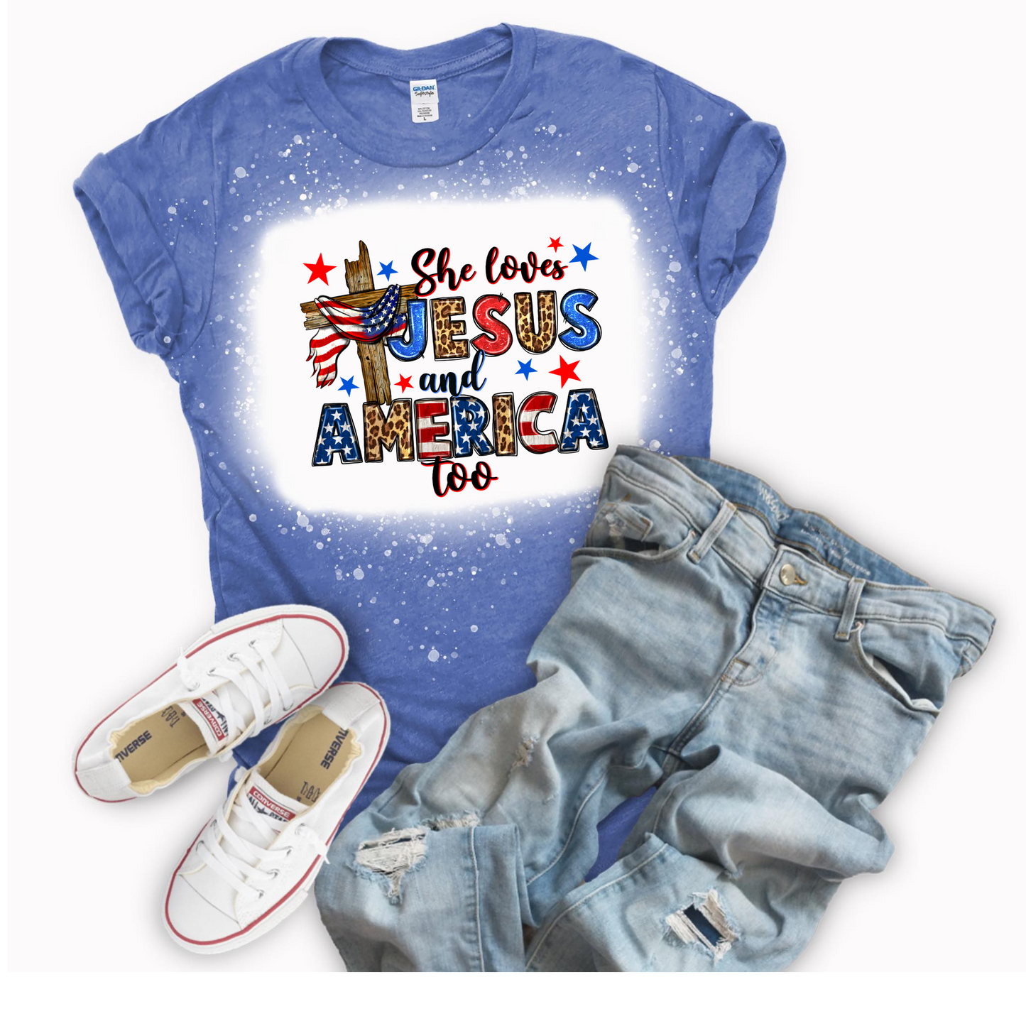 She Loves Jesus and America too tshirt