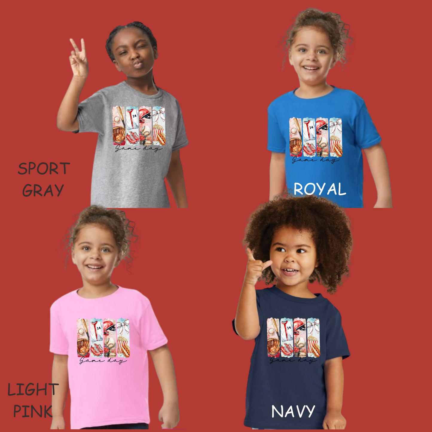 YOUTH/TODDLER BASEBALL GAME DAY T-SHIRT