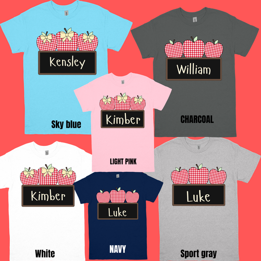 Back 2 School Apple Trio shirts